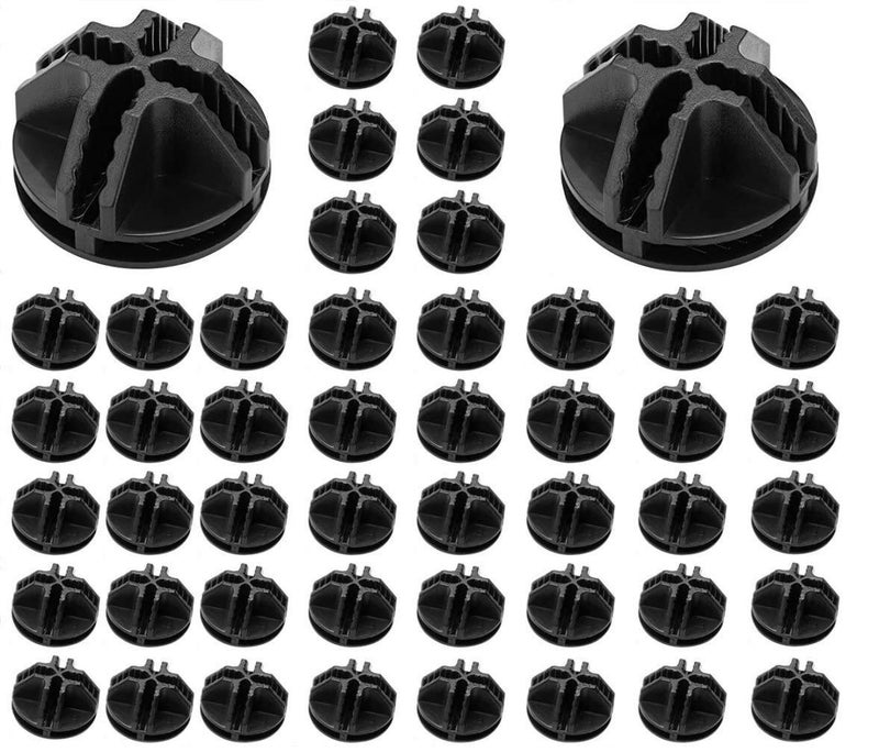 Dailydanny Wire Cube Plastic Connector 50Pcs Wire Grid Cube Organizer Connector for Modular Closet Storage Organizer and Wire Shelving (Black)